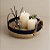 Bandeja Decorativa Paracanas Azul Pequena - Alça de Couro - 31x31x8,5cm - 1 unidade - Rizzo - Imagem 1