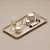 Bandeja Esfera Acrílica Durável Retangular - Bege - 25x13cm - 1 unidade - Rizzo - Rizzo - Imagem 1