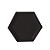 Bandeja Hexagonal Preto 22cm 01 unidade Art Lille Rizzo - Imagem 1