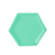 Bandeja Hexagonal Azul Tiffany 22cm 01 unidade Art Lille Rizzo - Imagem 1