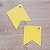 Tag Bandeirinha Festa Junina Amarelo - 4,5 X 5,5 cm - 10 Unidades - Rizzo - Imagem 1