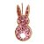Tag de Coelho com Glitter Rosa - 8cm x 3,5 cm x 1cm - Cromus Páscoa - Imagem 1