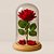 Enfeite Decorativo Rosa Encantada em Cúpula de Vidro Com Led - 11x22cm - 1 unidade - Rizzo - Imagem 1