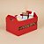 Mini Caixote de Plástico - Vermelho - 12x7cm - 1 unidade - Rizzo - Imagem 1