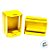 Mini Caixote de Plástico - Amarelo - 12x7cm - 1 unidade - Rizzo - Imagem 2