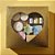 Caixa Para Doce Com Visor De Coração - 14x14x14cm - Ouro Texturizada - 10 unidades - Assk - Rizzo - Imagem 1