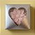 Caixa Para Doce Com Visor De Coração - 7x7x3cm - Prata Texturizada - 10 unidades - Assk - Rizzo - Imagem 1