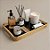 Bandeja Retangular De Bambu Basis - 30x22x3cm - 1 unidade - Rizzo - Imagem 1