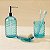Kit para Banheiro de Vidro 3 Peças - 420ml - Azul - 1 unidade - Rizzo - Imagem 1