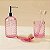 Kit para Banheiro de Vidro 3 Peças - 420ml - Rosa - 1 unidade - Rizzo - Imagem 1