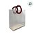 Sacola Transparente Fosca PVC com Alça Redonda de Couro Marsala - 23x20x10cm  - 10 unidades - Rizzo - Imagem 3