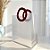 Sacola Transparente Fosca PVC com Alça Redonda de Couro Marsala - 32x26x11cm  - 10 unidades - Rizzo - Imagem 1