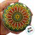 Lata De Metal Estampa De Mandala - Azul, Amarelo e Vermelho - 7x7x4cm - 130ml - 1 unidade - Rizzo - Imagem 4