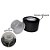 Frasco Difusor De Vidro Preto Com Tampa Preta e Batoque - Rosca 24/410 - 100ml - 8x5,5cm  - 1 unidade - Rizzo - Imagem 4