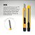 Estilete Profissional com Lâmina 9mm de Aço SK5 - Amarelo - 1 unidade - Deli - Rizzo - Imagem 2