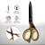 Tesoura Black Ergonômica Grip Emborrachado - Cinza e Amarelo - 17,5cm - 1 unidade - Deli - Rizzo - Imagem 2