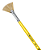 Pincel Leque 436 Condor Cerdas Brancas Cabo Longo - Imagem 1