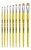 KIT Pincel Chato Lixado Tecido Condor 454- 0,2,4,6,8,10,12,14,16 - Imagem 1