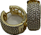 Brinco semijóia Argola Cravejada Zirconia banhado a Ouro - Imagem 1