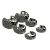 Conjunto semijóia Trio Brincos Argola Cravejada Ouro Branco - Imagem 2