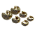 Conjunto semijóia Trio Brincos Argola Cravejada Banhada Ouro - Imagem 2