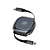 Cabo Retrátil Tipo C / Tipo C 100W - Fast Charge 1M, Transferência 480Mb/s, Compatível com Smartphones, Notebooks e Centrais Automotivas - Victus - Gshield - Imagem 1
