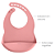 Babador em Silicone com Pega-Migalhas - Rosa - Imagem 2