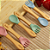 Kit Talheres em Silicone e Bambu - Verde - Imagem 3