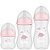 Kit 3 Mamadeiras Easy Flow Nuvem Rosa, 120ml/270ml/330ml, Anticolica - Buba - Imagem 1