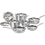 Panelas Cuisinart Aço Inox Multiclad Pro 12P  Mcp-12N - Imagem 1