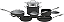 Conjunto Panelas Cuisinart  Anodizada 11 Peças Preto Dsa-11 - Imagem 1
