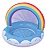Piscina Inflável Infantil Jilong Arco Iris 40 Litros - Imagem 1