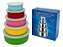 Conjunto de Potes Inox Colorido 5 Peças C/ Tampa - Imagem 1