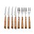 Jogo de Talheres Inox Cabo de Madeira Churrasco Premium 8Pcs - Imagem 1