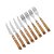 Jogo de Talheres Inox Cabo de Madeira Churrasco Premium 8Pcs - Imagem 2