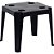 MESA PLASTICA DE APOIO COM PORTA-COPOS 46 X 46 X 43 CM PRETA - Imagem 1