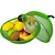 Fruteira Cesto De Mesa Telada Com Tampa Redonda Verde - Imagem 2
