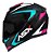 Capacete ASX Eagle Street Brilho Preto/Tiffany/Rosa – Tamanho 58/M - Imagem 2