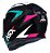 Capacete ASX Eagle Street Brilho Preto/Tiffany/Rosa – Tamanho 58/M - Imagem 3