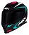 Capacete ASX Eagle Street Brilho Preto/Tiffany/Rosa – Tamanho 58/M - Imagem 1