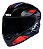Capacete ASX City Start Brilhante – Preto/Vermelho/Cinza Tamanho 58/M - Imagem 1