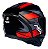 Capacete ASX City Start Brilhante – Preto/Vermelho/Cinza Tamanho 58/M - Imagem 3