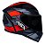 Capacete ASX City Start Brilhante – Preto/Vermelho/Cinza Tamanho 58/M - Imagem 2