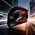 CAPACETE ASX CITY START PRETO BRILHO VERMELHO/CINZA - Imagem 8