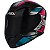 Capacete ASX City Start Brilhante – Preto/Turquesa/Rosa - Imagem 2