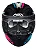 Capacete ASX City Start Brilhante – Preto/Turquesa/Rosa - Imagem 7