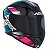 Capacete ASX City Start Brilhante – Preto/Turquesa/Rosa - Imagem 4