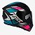 Capacete ASX City Start Brilhante – Preto/Turquesa/Rosa - Imagem 3
