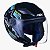 Capacete ASX City Air Pilot Preto Azul e Amarelo - Imagem 3
