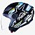 Capacete ASX City Air Pilot Preto Azul e Amarelo - Imagem 4